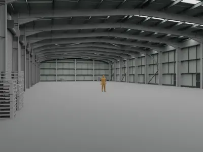 Warehouse Interior 2 Low-poly 3D model