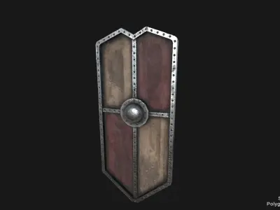 Realistic Shields Pack - Game Ready Low-poly 3D model