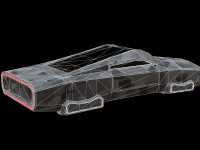 Low Poly Sci-Fi Car Free 3D model