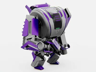 MILITARY DROID FORGE-4 Rigged for Unreal Engine - Unity - MIXAMO 3D model