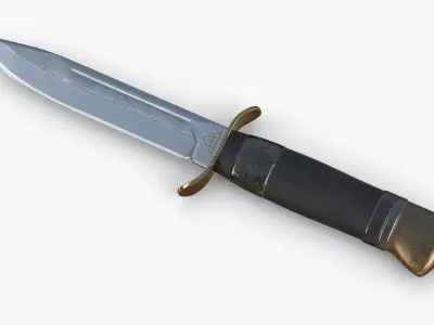 Combat Knife HP40 Low-poly 3D model
