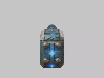  Weapon Futuristic Hammer Low-poly 3D model