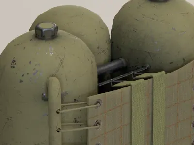 M2 Flamethrower Low-poly 3D model purchase