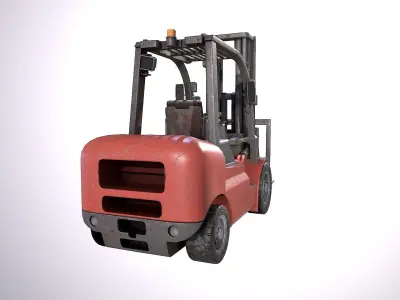 Forklift - Game ready model Low-poly 3D model