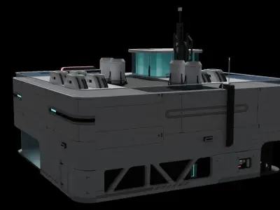 Sci-fi supermarket 3D model