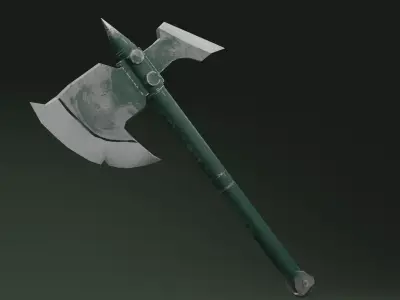 Survivalists axe PBR Low-Poly Game READY -3 Low-poly 3D model