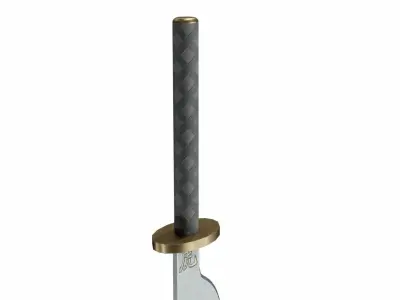 Seven branched sword 3D model