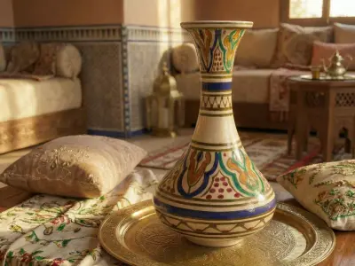 Realistic Traditional Moroccan Ceramic Vase - PBR Low-poly 3D model