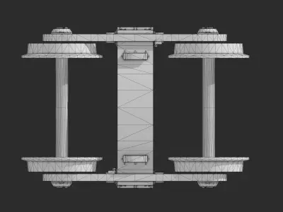 Railway Bogie 3D model Free low-poly 3D model