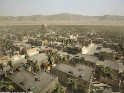 Arab Cityscape Set 02 - Low Poly 3D model