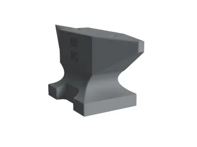 Industrial Anvil Model Low-poly 3D model