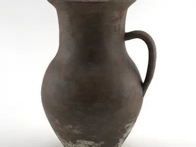 Claypot ancient greek jug 3D model