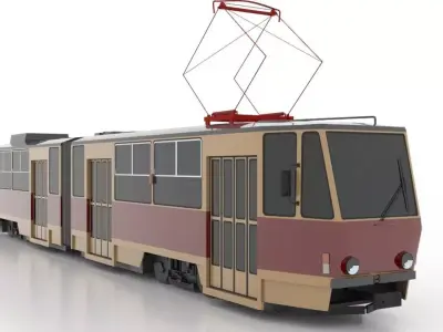 Tatra KT4SU Low Low-poly 3D model