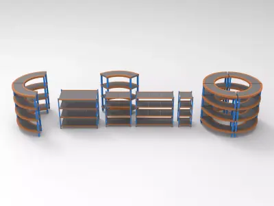 Storage rack 3D model