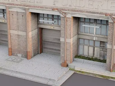 Industrial Factory Low-poly 3D model purchase