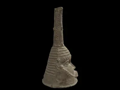 Helmet mask Low-poly 3D model