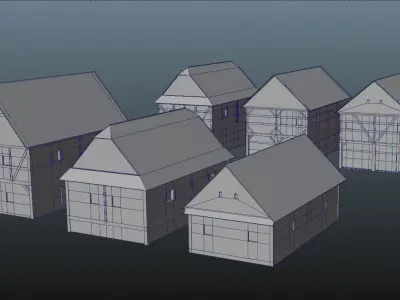 Medieval Castle Assets Low-poly 3D model