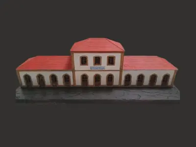 Spanish station building La Fregenada 1-87 resin 3D print model