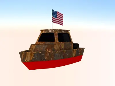 USA Fishing Boat 3D model