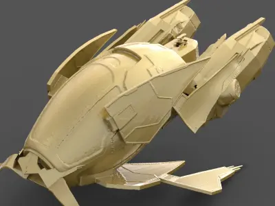 Kronis Ship hull part 1 3D print model