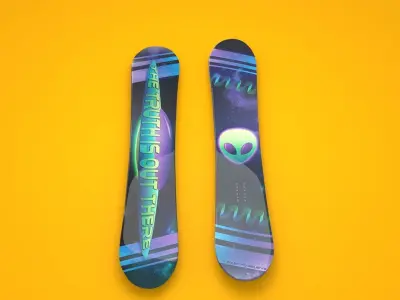 Skateboard Deck Low-poly model 3D model