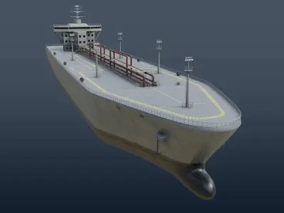 Fleet Oilers and Replenishment Ship  Low-poly 3D model