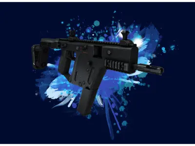 SMG 1 - Kriss Vector Sub-Machinegun - 4K Game Ready Low-poly 3D model