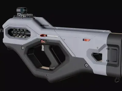 Orion - Sci-Fi Submachine Gun Low-poly 3D model