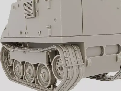 Tracked Armored Recovery Vehicle for 3D print 3D model