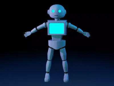 Cartoon Robot Character  Game Ready 3D Model  3D model