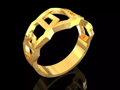 Stl 3dm Ring Industrial Cut-out Chain Link mr0295 3D print model