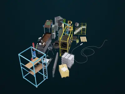 Workshop Tools Pack All PBR Unity UE Textures model Low-poly 3D model