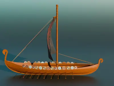 Viking Ship 3D model purchase