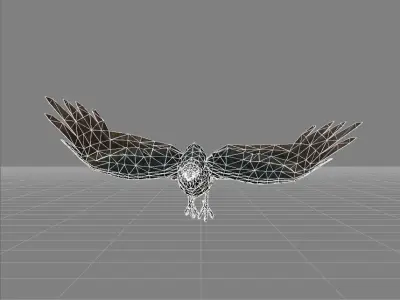 Crow v2 Low-poly 3D model