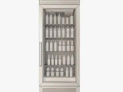 Fridge Coca cola Low-poly 3D model