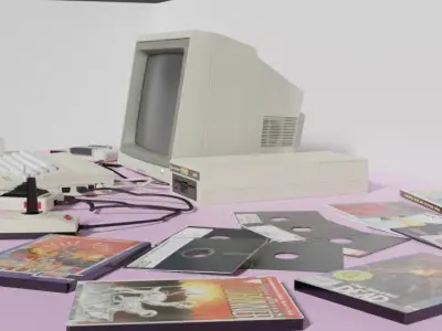 Commodore 64c all components scene 3D model