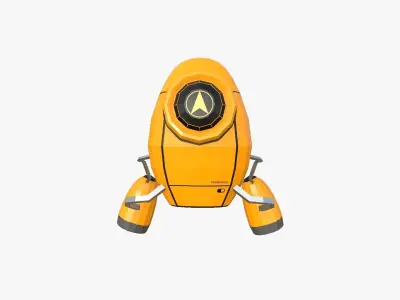 Jetpack Low Poly I01 - SciFi Character Design Low-poly 3D model