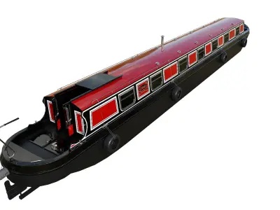 English Canal Boats 3D model