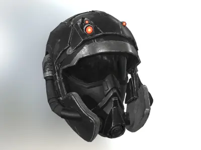 2x  scifi Helmet - low poly Low-poly 3D model