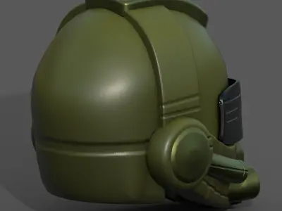 Helmet scifi military combat 3d  Low-poly 3D model shop
