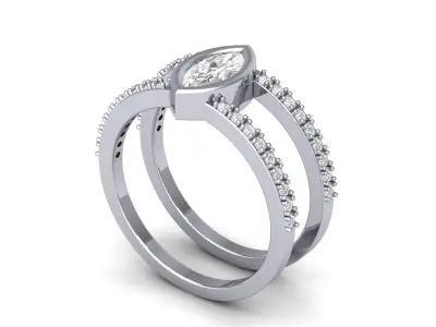 Wedding Ring  3D print model 160