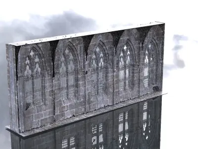 Cthulhu Cult Church with Gothic halls Kit bash 3D model