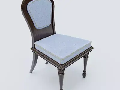 Victorian chair Low-poly 3D model
