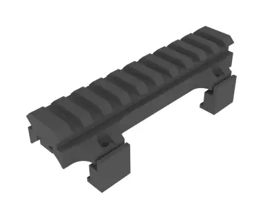 MP5 G3 top rail Picatinny submachine gun tactical CNC 3D Print Low-poly 3D model