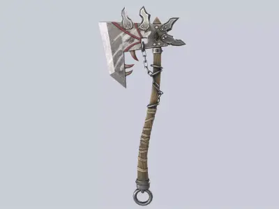 Orc axe Low-poly 3D model