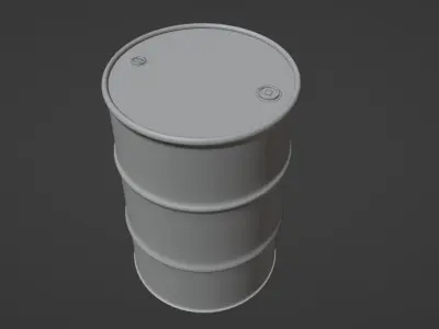 Oil Drum - Industrial - Prop and Game Ready Low poly object Free low-poly 3D model