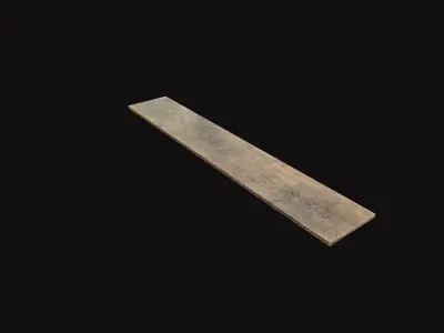 Wooden Part Low-poly 3D model