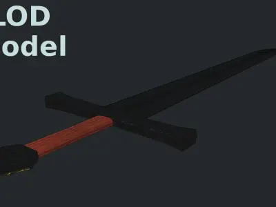 Steel Sword Low-poly 3D model purchase