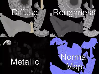 Realistic Grenade Model Pack featuring Detailed Textures Low-poly 3D model