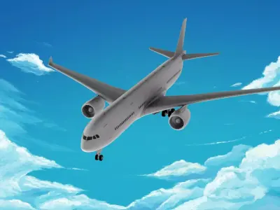 Airbus A330-300 3D model purchase